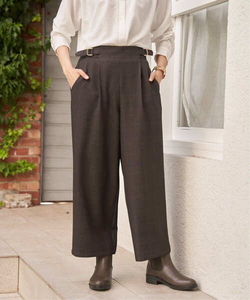 ikka(イッカ)の「ウーリッシュツイルワイドパンツ(その他パンツ・レディース・ダークブラウン/グレー/グレイッシュベージュ/ブラック/カーキ・M/L)」の14枚目の写真