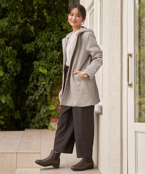 ikka(イッカ)の「ウーリッシュツイルワイドパンツ(その他パンツ・レディース・ダークブラウン/グレー/グレイッシュベージュ/ブラック/カーキ・M/L)」の17枚目の写真