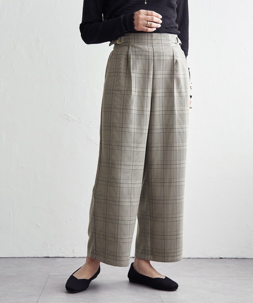 ikka(イッカ)の「ウーリッシュツイルワイドパンツ(その他パンツ・レディース・ダークブラウン/グレー/グレイッシュベージュ/ブラック/カーキ・M/L)」の11枚目の写真