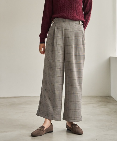 ikka(イッカ)の「ウーリッシュツイルワイドパンツ(その他パンツ・レディース・ダークブラウン/グレー/グレイッシュベージュ/ブラック/カーキ・M/L)」の6枚目の写真