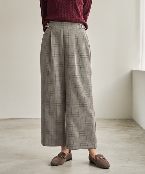 ikka(イッカ)の「ウーリッシュツイルワイドパンツ(その他パンツ・レディース・ダークブラウン/グレー/グレイッシュベージュ/ブラック/カーキ・M/L)」の7枚目の写真