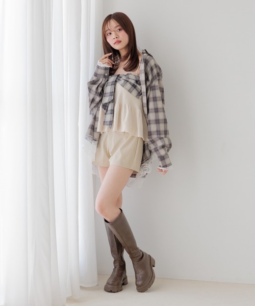Heather（ヘザー）の「リボンシャツ/ニットビスチェ　1055905（Tシャツ/カットソー・レディース・ネイビー/アイボリー/ピンク/ブラウン・FREE）」の19枚目の写真