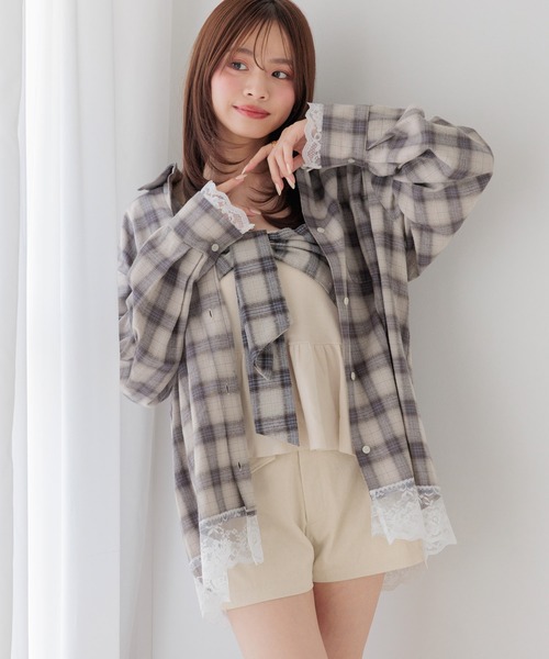 Heather（ヘザー）の「リボンシャツ/ニットビスチェ　1055905（Tシャツ/カットソー・レディース・ネイビー/アイボリー/ピンク/ブラウン・FREE）」の16枚目の写真
