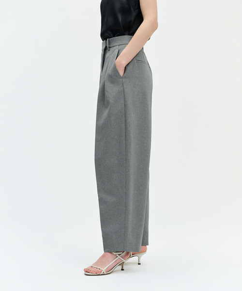 N.O.R.C(ノーク)の「メランジドライタッチラップバレルパンツ【ウォッシャブル】(スラックス・レディース・ブラウン/グレー・S/M)」の6枚目の写真