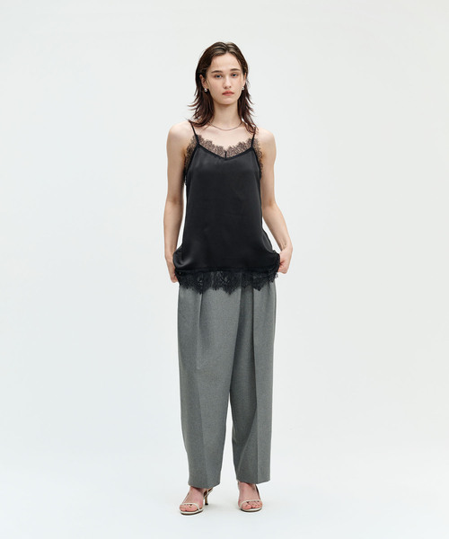 N.O.R.C(ノーク)の「メランジドライタッチラップバレルパンツ【ウォッシャブル】(スラックス・レディース・ブラウン/グレー・S/M)」の8枚目の写真