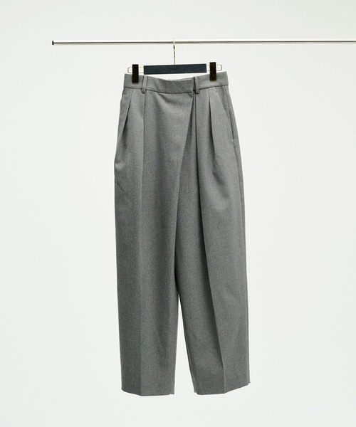 N.O.R.C(ノーク)の「メランジドライタッチラップバレルパンツ【ウォッシャブル】(スラックス・レディース・ブラウン/グレー・S/M)」の9枚目の写真