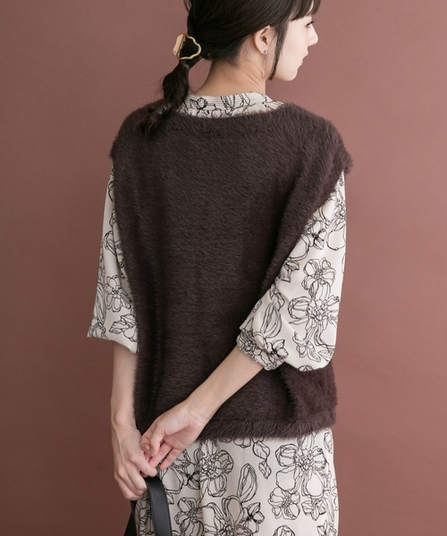 ITEMS URBANRESEARCH(アイテムズ アーバンリサーチ)の「シャギーベスト(ベスト・レディース・カーキ/ブラウン/ライトベージュ・FREE)」の7枚目の写真