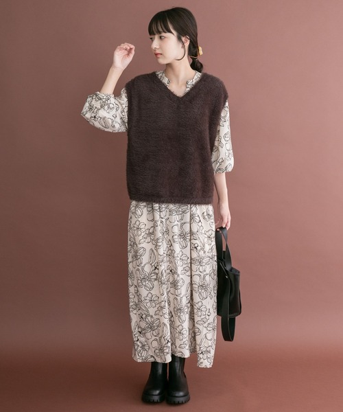 ITEMS URBANRESEARCH(アイテムズ アーバンリサーチ)の「シャギーベスト(ベスト・レディース・カーキ/ブラウン/ライトベージュ・FREE)」の10枚目の写真