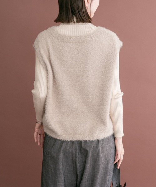 ITEMS URBANRESEARCH(アイテムズ アーバンリサーチ)の「シャギーベスト(ベスト・レディース・カーキ/ブラウン/ライトベージュ・FREE)」の14枚目の写真