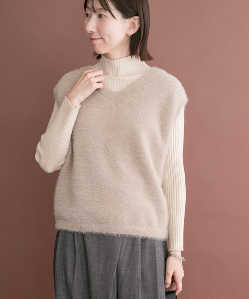 ITEMS URBANRESEARCH(アイテムズ アーバンリサーチ)の「シャギーベスト(ベスト・レディース・カーキ/ブラウン/ライトベージュ・FREE)」の15枚目の写真