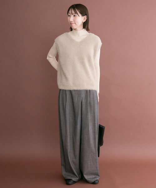 ITEMS URBANRESEARCH(アイテムズ アーバンリサーチ)の「シャギーベスト(ベスト・レディース・カーキ/ブラウン/ライトベージュ・FREE)」の16枚目の写真