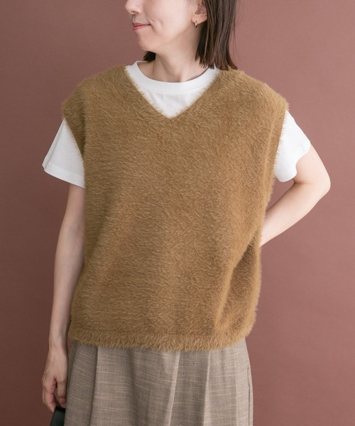 ITEMS URBANRESEARCH(アイテムズ アーバンリサーチ)の「シャギーベスト(ベスト・レディース・カーキ/ブラウン/ライトベージュ・FREE)」の19枚目の写真