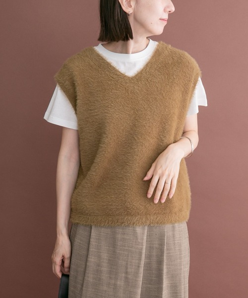ITEMS URBANRESEARCH(アイテムズ アーバンリサーチ)の「シャギーベスト(ベスト・レディース・カーキ/ブラウン/ライトベージュ・FREE)」の20枚目の写真