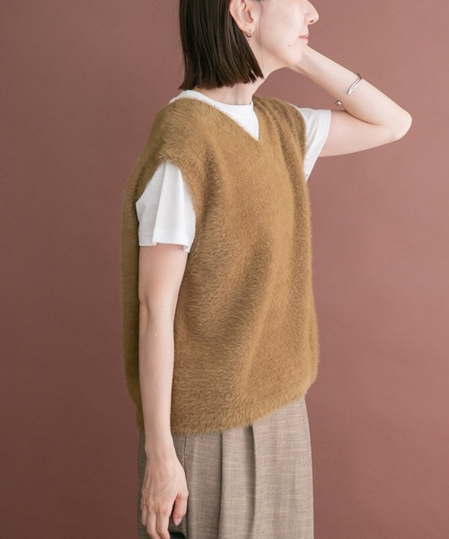 ITEMS URBANRESEARCH(アイテムズ アーバンリサーチ)の「シャギーベスト(ベスト・レディース・カーキ/ブラウン/ライトベージュ・FREE)」の21枚目の写真