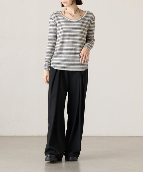 BEARDSLEY(ビアズリー)の「《ZOZO先行予約開始》ダブルタックパンツ《FRIPIER》(その他パンツ・レディース・ブラウン/ブラック・FREE)」の12枚目の写真
