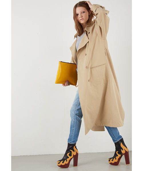 MOUSSY（マウジー）の「LONG TRENCH（その他アウター・レディース・ライトグレー/ベージュ・1/2）」の2枚目の写真