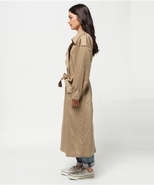 MOUSSY（マウジー）の「LONG TRENCH（その他アウター・レディース・ライトグレー/ベージュ・1/2）」の4枚目の写真