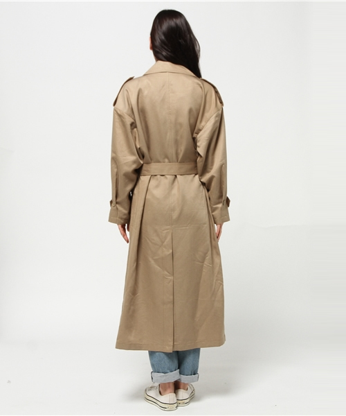 MOUSSY（マウジー）の「LONG TRENCH（その他アウター・レディース・ライトグレー/ベージュ・1/2）」の5枚目の写真