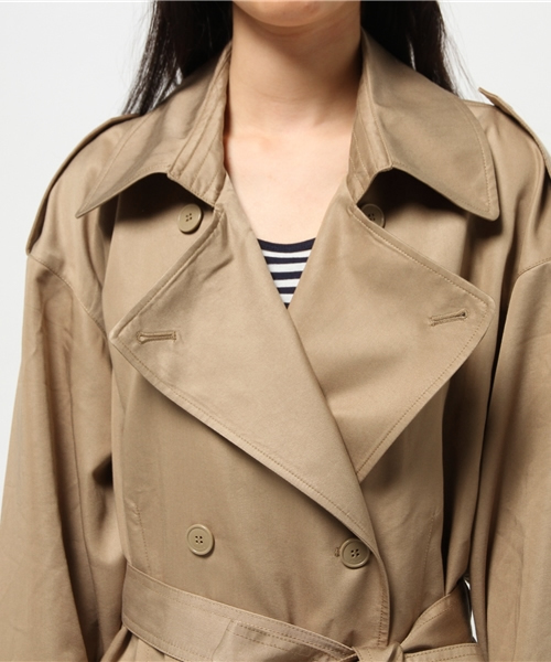 MOUSSY（マウジー）の「LONG TRENCH（その他アウター・レディース・ライトグレー/ベージュ・1/2）」の6枚目の写真