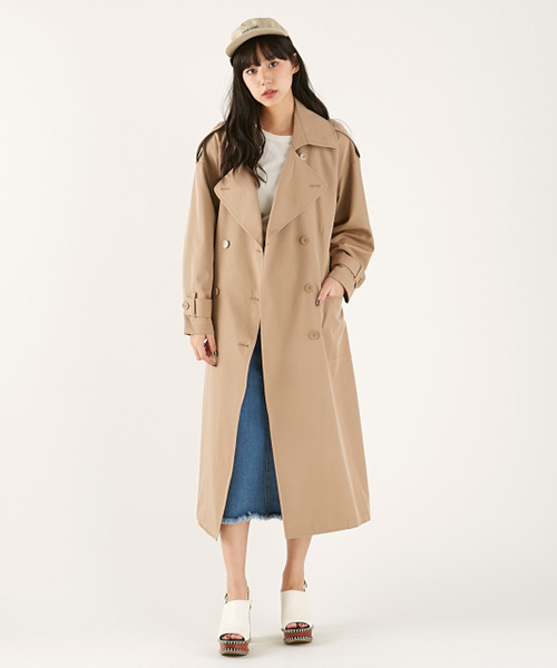 MOUSSY（マウジー）の「LONG TRENCH（その他アウター・レディース・ライトグレー/ベージュ・1/2）」の9枚目の写真