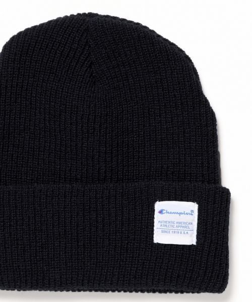 Champion(チャンピオン)の「【Champion】別注カラーワッチ/715410(ニットキャップ/ビーニー・メンズ・ホワイト/ブルー/グレー/ネイビー/ブラック・FREE)」の3枚目の写真