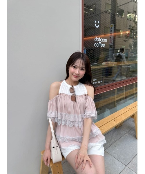 Her lip to(ハーリップトゥー)の「Marilou Lace Tiered Top(その他トップス・レディース・ローズ系・S/M)」の12枚目の写真