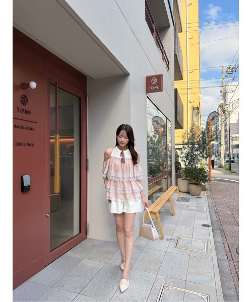 Her lip to(ハーリップトゥー)の「Marilou Lace Tiered Top(その他トップス・レディース・ローズ系・S/M)」の10枚目の写真