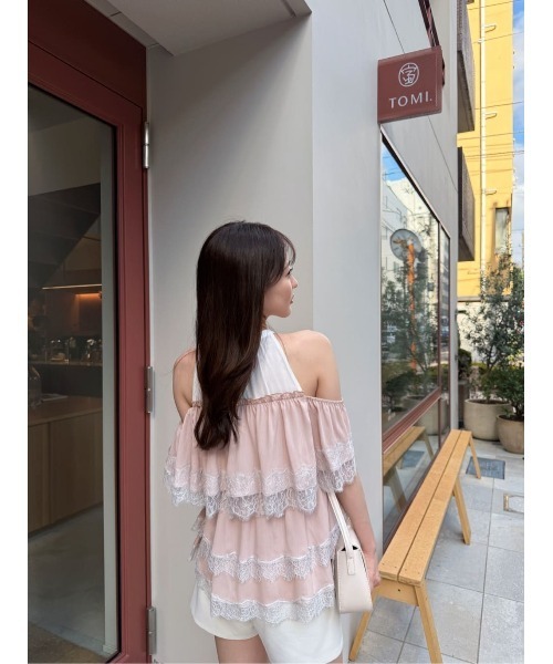 Her lip to(ハーリップトゥー)の「Marilou Lace Tiered Top(その他トップス・レディース・ローズ系・S/M)」の14枚目の写真
