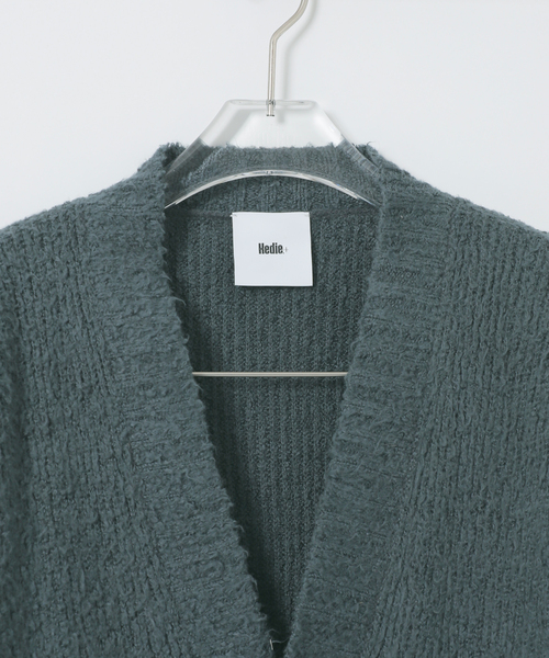 EDIFICE(エディフィス)の「Hedie.+ Shaggy Cardigan(カーディガン/ボレロ・メンズ・ブラック/グリーン・2/3)」の10枚目の写真