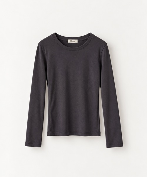 CANAL JEAN（キャナルジーン）の「El mar　フライスコンパクトロンT（Tシャツ/カットソー・レディース・ネイビー/チャコールグレー/ブラウン/ホワイト・ONE SIZE）」の2枚目の写真