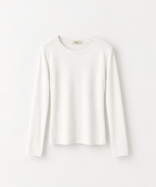 CANAL JEAN（キャナルジーン）の「El mar　フライスコンパクトロンT（Tシャツ/カットソー・レディース・ネイビー/チャコールグレー/ブラウン/ホワイト・ONE SIZE）」の5枚目の写真