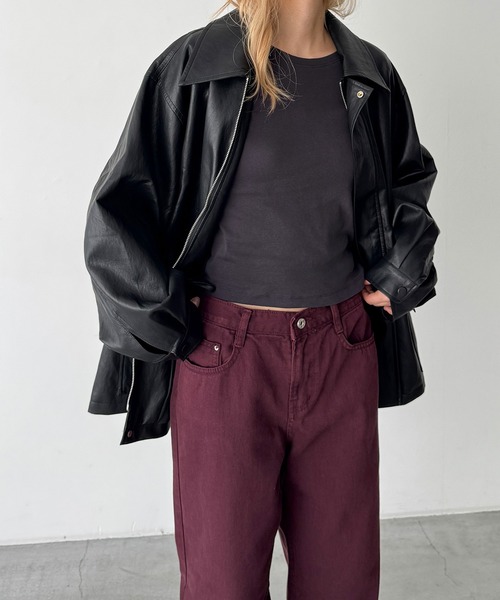 CANAL JEAN（キャナルジーン）の「El mar　フライスコンパクトロンT（Tシャツ/カットソー・レディース・ネイビー/チャコールグレー/ブラウン/ホワイト・ONE SIZE）」の16枚目の写真