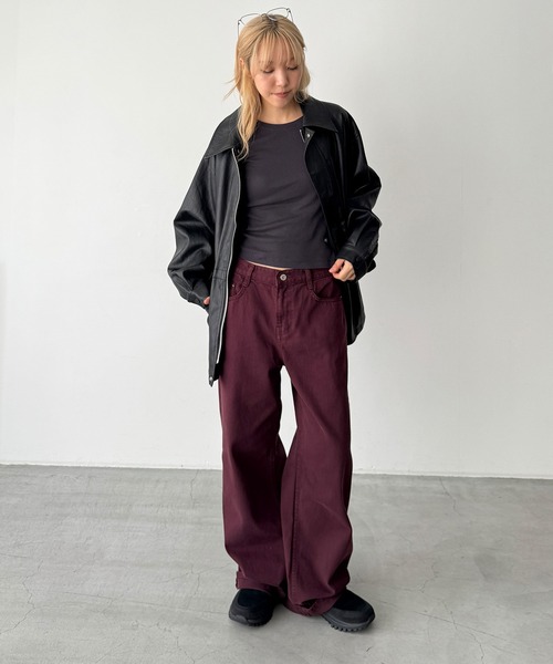 CANAL JEAN（キャナルジーン）の「El mar　フライスコンパクトロンT（Tシャツ/カットソー・レディース・ネイビー/チャコールグレー/ブラウン/ホワイト・ONE SIZE）」の17枚目の写真
