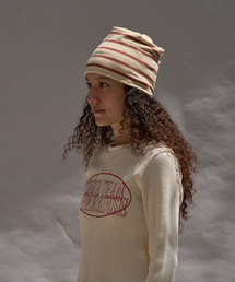 CHOROK STUDIO（チョロクスタジオ）の「Three People Cheerful Beanie (Yellow)（ニットキャップ/ビーニー）」