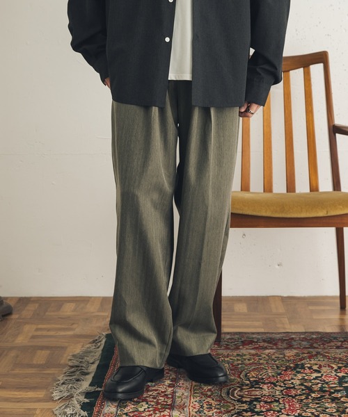 SENSE OF PLACE by URBAN RESEARCH(センスオブプレイスバイアーバンリサーチ)の「ストレッチヘリンボーンテーパードパンツ(その他パンツ・メンズ・ネイビー/カーキ・MEDIUM/LARGE)」の3枚目の写真