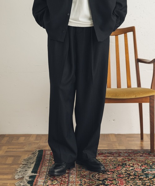 SENSE OF PLACE by URBAN RESEARCH(センスオブプレイスバイアーバンリサーチ)の「ストレッチヘリンボーンテーパードパンツ(その他パンツ・メンズ・ネイビー/カーキ・MEDIUM/LARGE)」の12枚目の写真