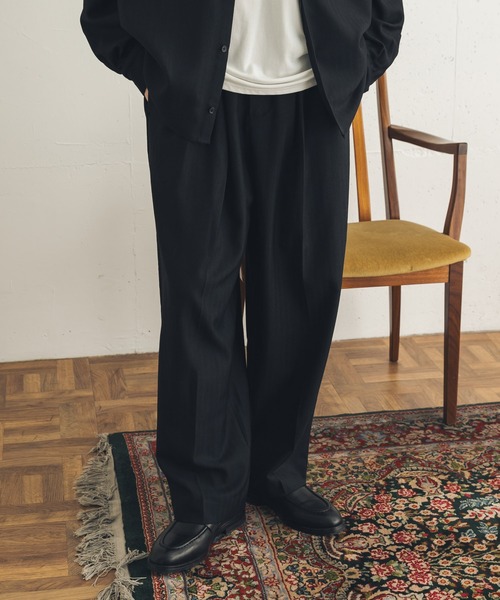 SENSE OF PLACE by URBAN RESEARCH(センスオブプレイスバイアーバンリサーチ)の「ストレッチヘリンボーンテーパードパンツ(その他パンツ・メンズ・ネイビー/カーキ・MEDIUM/LARGE)」の13枚目の写真