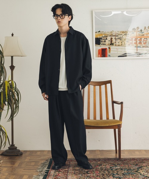 SENSE OF PLACE by URBAN RESEARCH(センスオブプレイスバイアーバンリサーチ)の「ストレッチヘリンボーンテーパードパンツ(その他パンツ・メンズ・ネイビー/カーキ・MEDIUM/LARGE)」の14枚目の写真