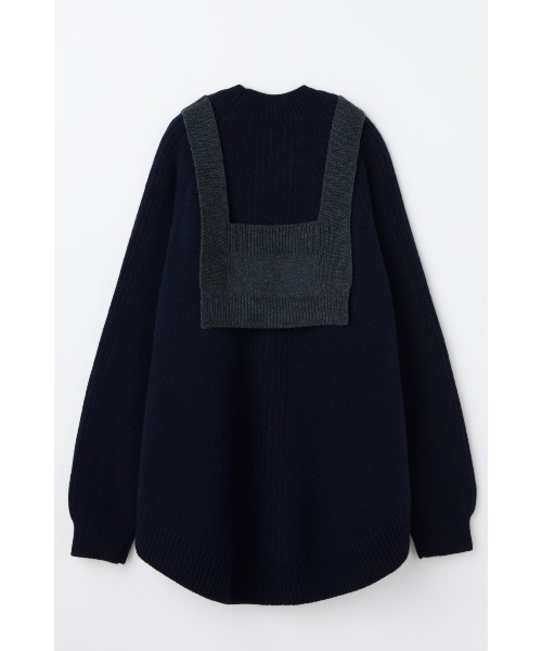 ENFOLD(エンフォルド)の「BUSTIER LAYERED PULLOVER(ニット/セーター・レディース・杢グレー/オフホワイト/ダークネイビー・38)」の4枚目の写真