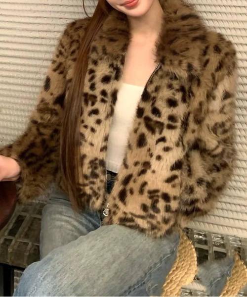 SHEENA(シーナ)の「レオパードフェイクファーブルゾン(ブルゾン・レディース・ベージュ・M)」の17枚目の写真
