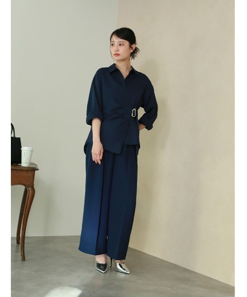 fifth(フィフス)の「アシンメトリーデザイン2wayシャツ(シャツ/ブラウス・レディース・ホワイト/ネイビー・M)」の20枚目の写真