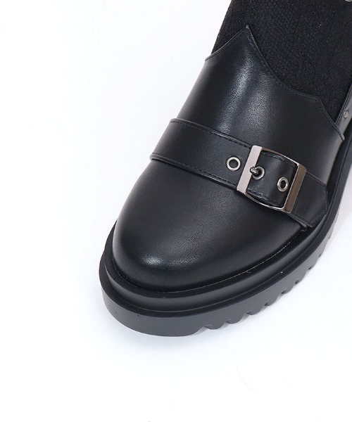axes femme（アクシーズファム）の「レース切替ゴシックブーツ（ブーツ・レディース・ブラック/ブルー・LARGE/MEDIUM）」の18枚目の写真