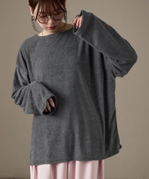タックショルダー パイルカットソー