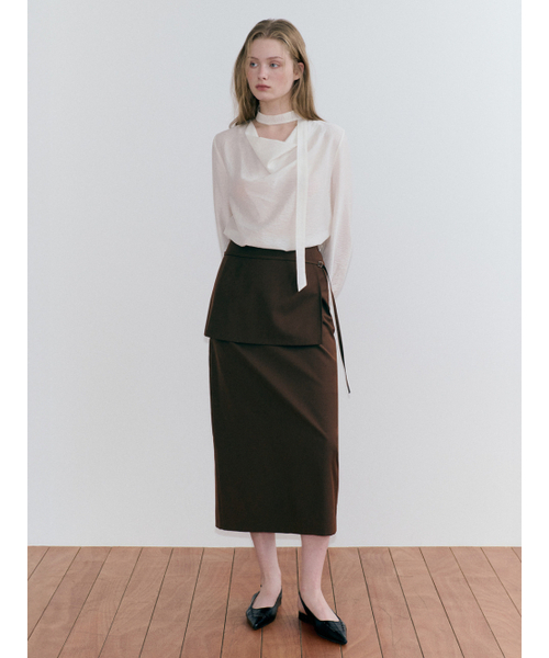 ETMON(エトモン)の「カウルネックタイブラウス アイボリー(シャツ/ブラウス・レディース・その他・SMALL/MEDIUM)」の3枚目の写真