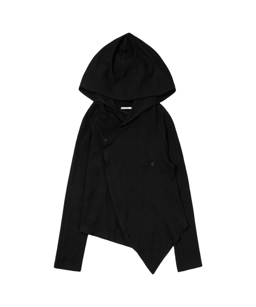 FANCY CLUB(ファンシークラブ)の「オブリック フード カーディガン (BLACK) F26ZA514(カーディガン/ボレロ・レディース・その他・FREE)」の12枚目の写真