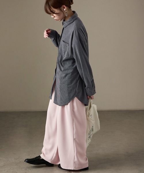 Fashion Letter(ファッションレター)の「コーデュロイ オーバーサイズシャツ(シャツ/ブラウス・レディース・チャコール/ブラウン/カーキ/ベージュ・M)」の20枚目の写真