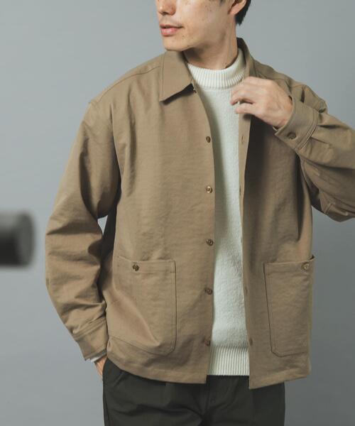 ITEMS URBANRESEARCH（アイテムズ アーバンリサーチ）の「ピーチツイル ユーティリティ シャツジャケット（その他アウター・メンズ・スミクロ/ベージュ・LARGE/MEDIUM）」の2枚目の写真