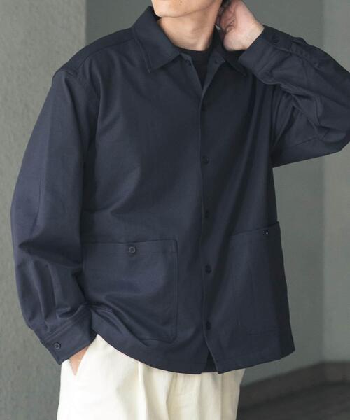 ITEMS URBANRESEARCH（アイテムズ アーバンリサーチ）の「ピーチツイル ユーティリティ シャツジャケット（その他アウター・メンズ・スミクロ/ベージュ・LARGE/MEDIUM）」の14枚目の写真