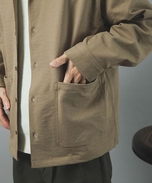 ITEMS URBANRESEARCH（アイテムズ アーバンリサーチ）の「ピーチツイル ユーティリティ シャツジャケット（その他アウター・メンズ・スミクロ/ベージュ・LARGE/MEDIUM）」の4枚目の写真