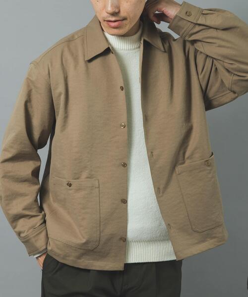 ITEMS URBANRESEARCH（アイテムズ アーバンリサーチ）の「ピーチツイル ユーティリティ シャツジャケット（その他アウター・メンズ・スミクロ/ベージュ・LARGE/MEDIUM）」の5枚目の写真